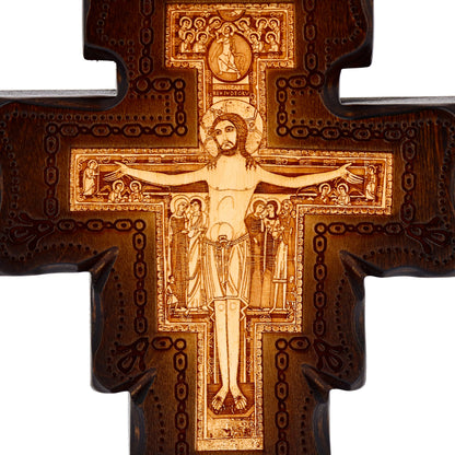 Kreuz von San Damiano mit Sockel 18x15 cm