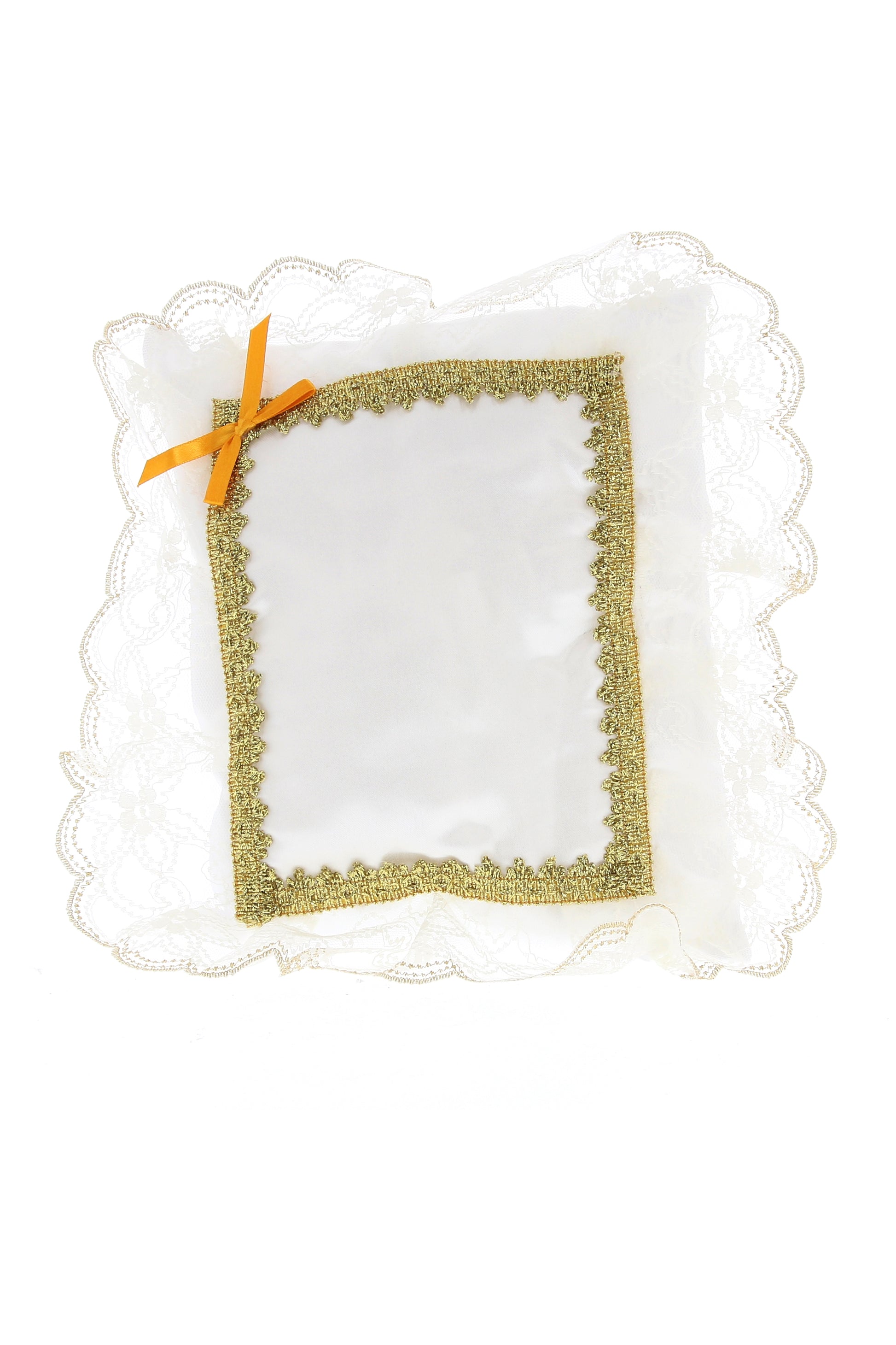 Cuscino in stoffa per statuina Gesù Bambino. Dimensioni 33x45 cm