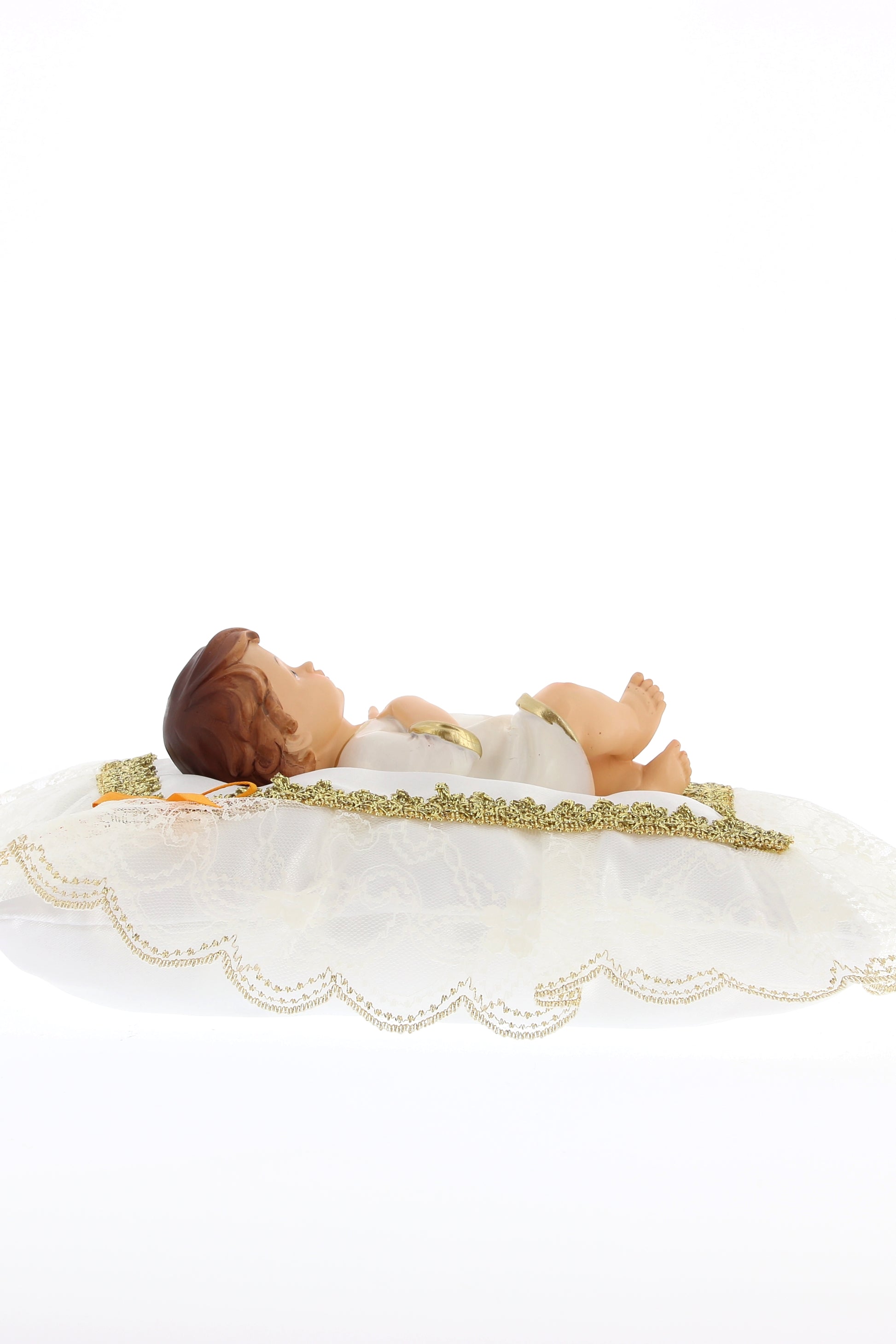 Cuscino in stoffa per statuina Gesu' Bambino. Dimensioni 25x35cm