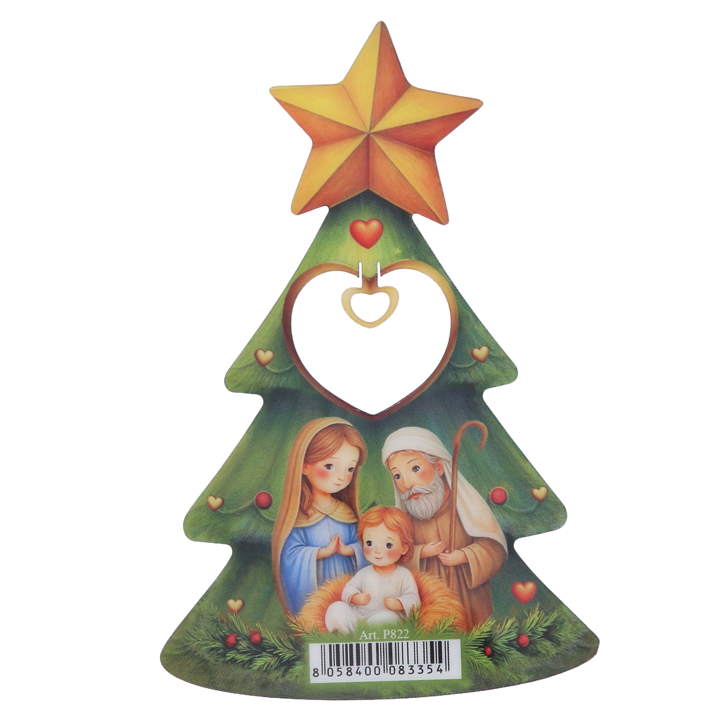 Portachiavi Angelo su segnalibro Albero di Natale. Altezza 11 cm