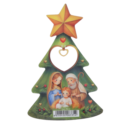 Portachiavi Angelo su segnalibro Albero di Natale. Altezza 11 cm