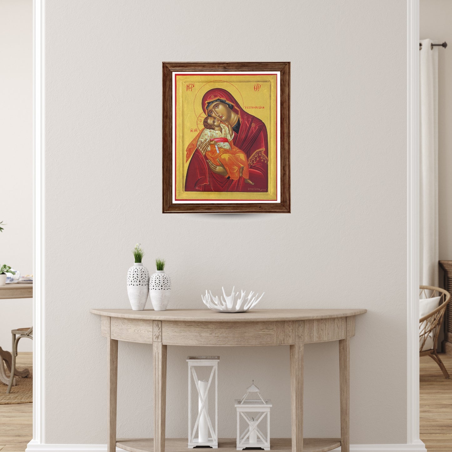 Foto icona Nostra Signora di Vladimir cm 24,5x30