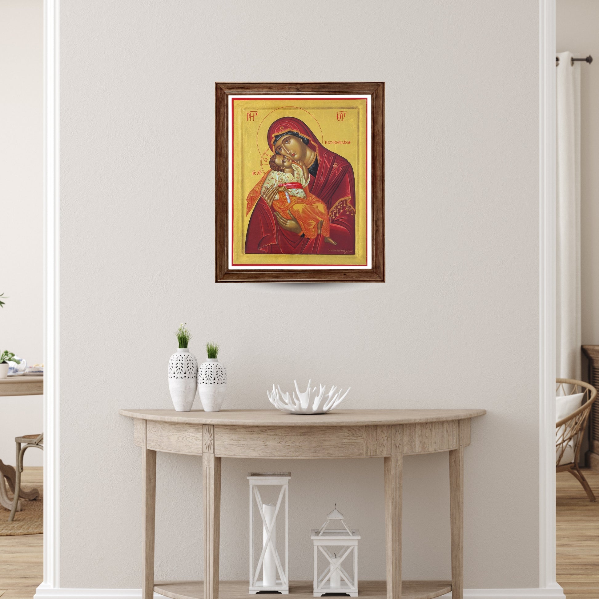 Foto icona Nostra Signora di Vladimir cm 24,5x30