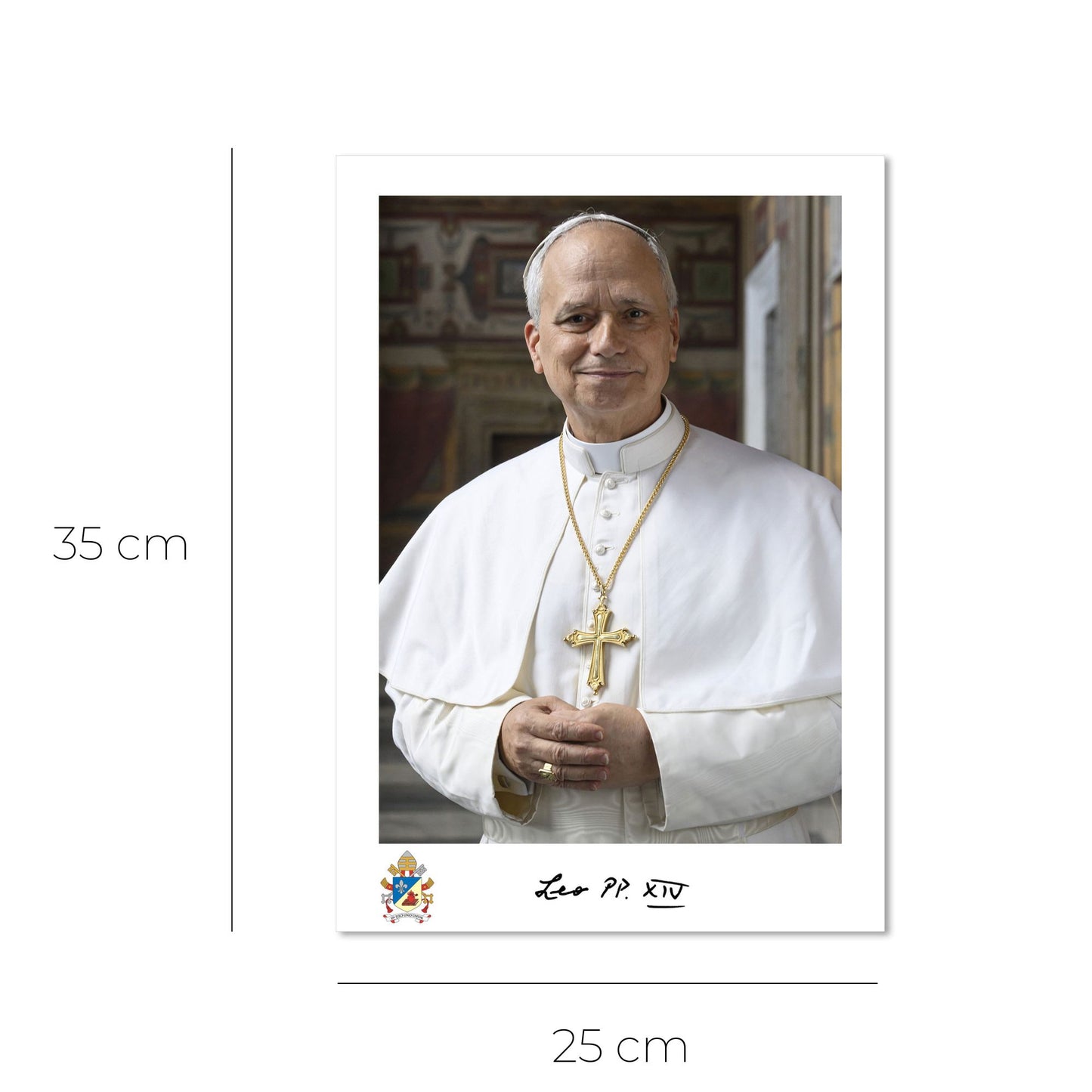 Foto ufficiale Papa Leone XIV. Dimensioni 25x35 cm