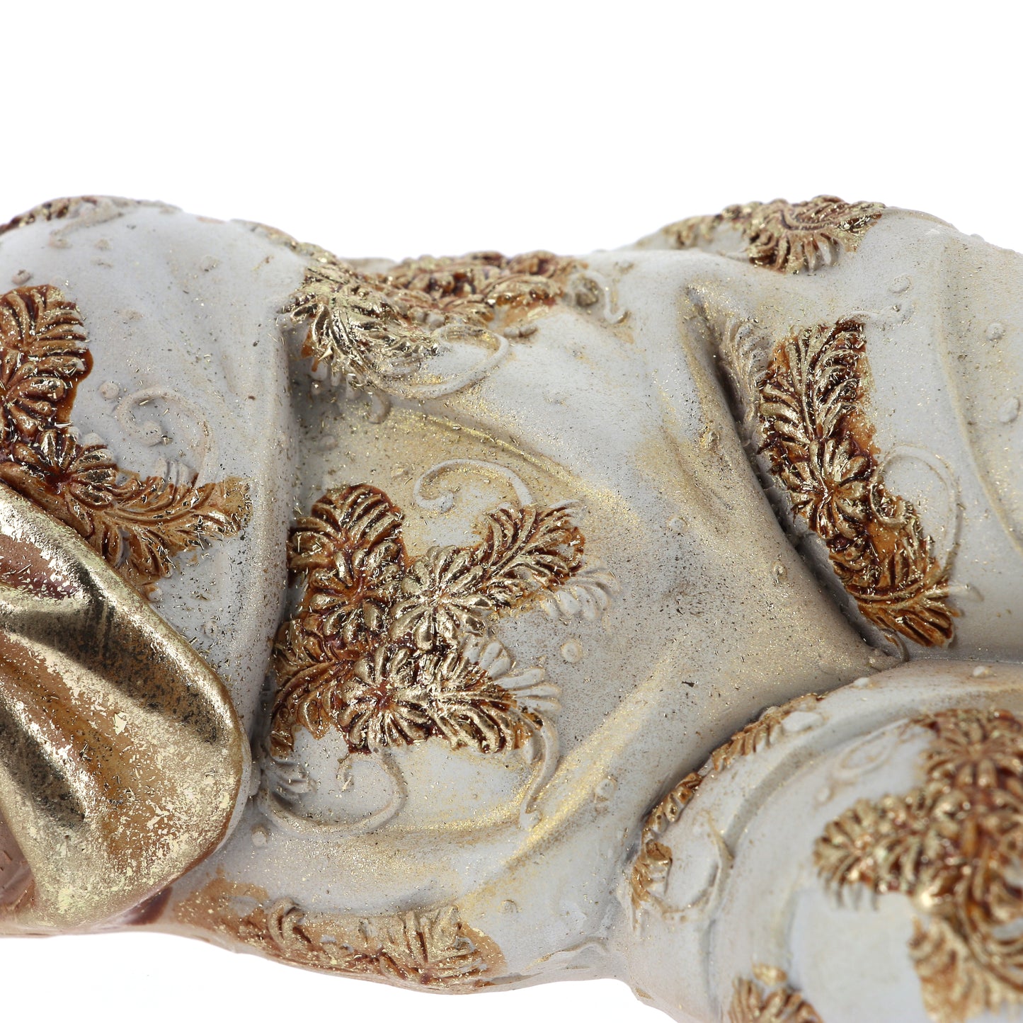 Statua Gesù Bambino dormiente, in resina. Larghezza 12,6 cm