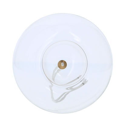 Lume per cera liquida in vetro sferico. Dimensioni 16x14 cm