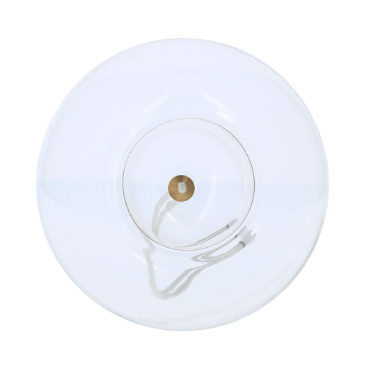 Lume per cera liquida in vetro sferico. Dimensioni 16x14 cm