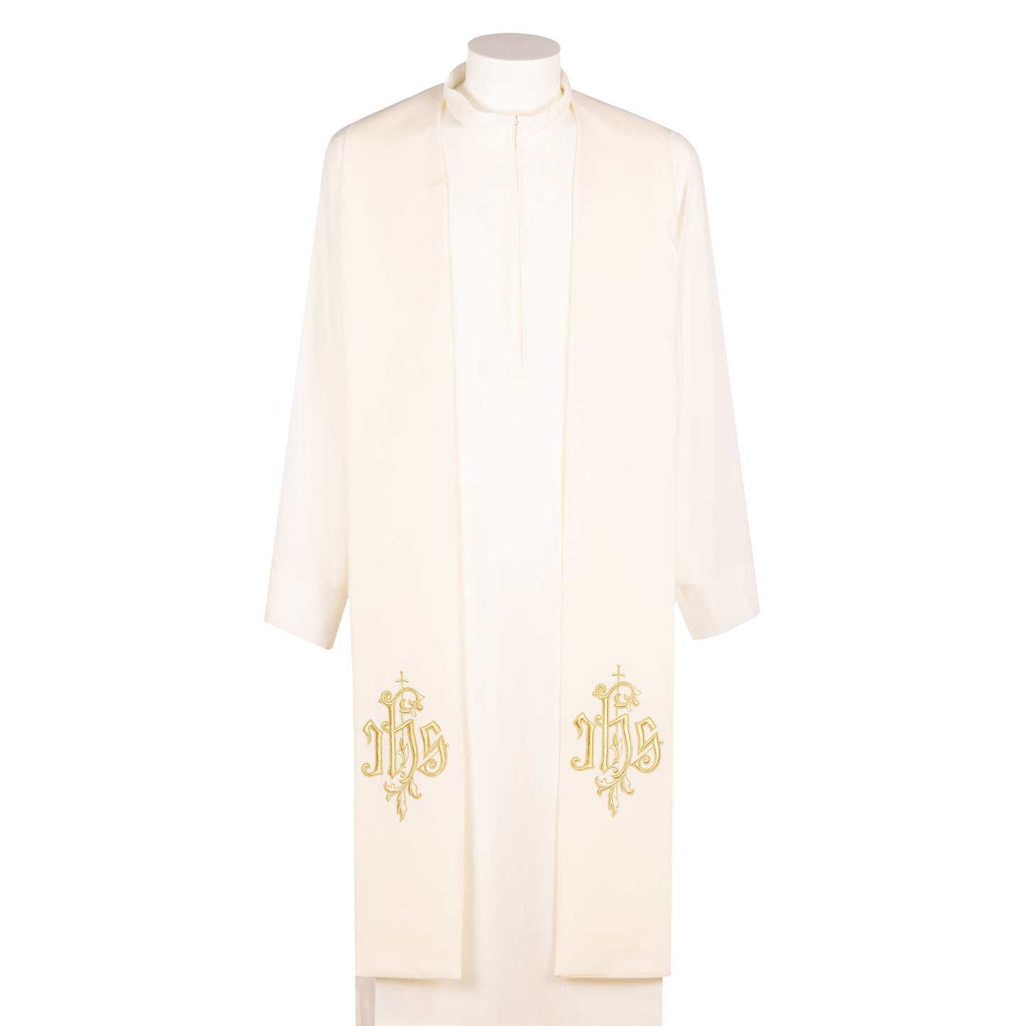 Stola sacerdotale con ricamo JHS dorato