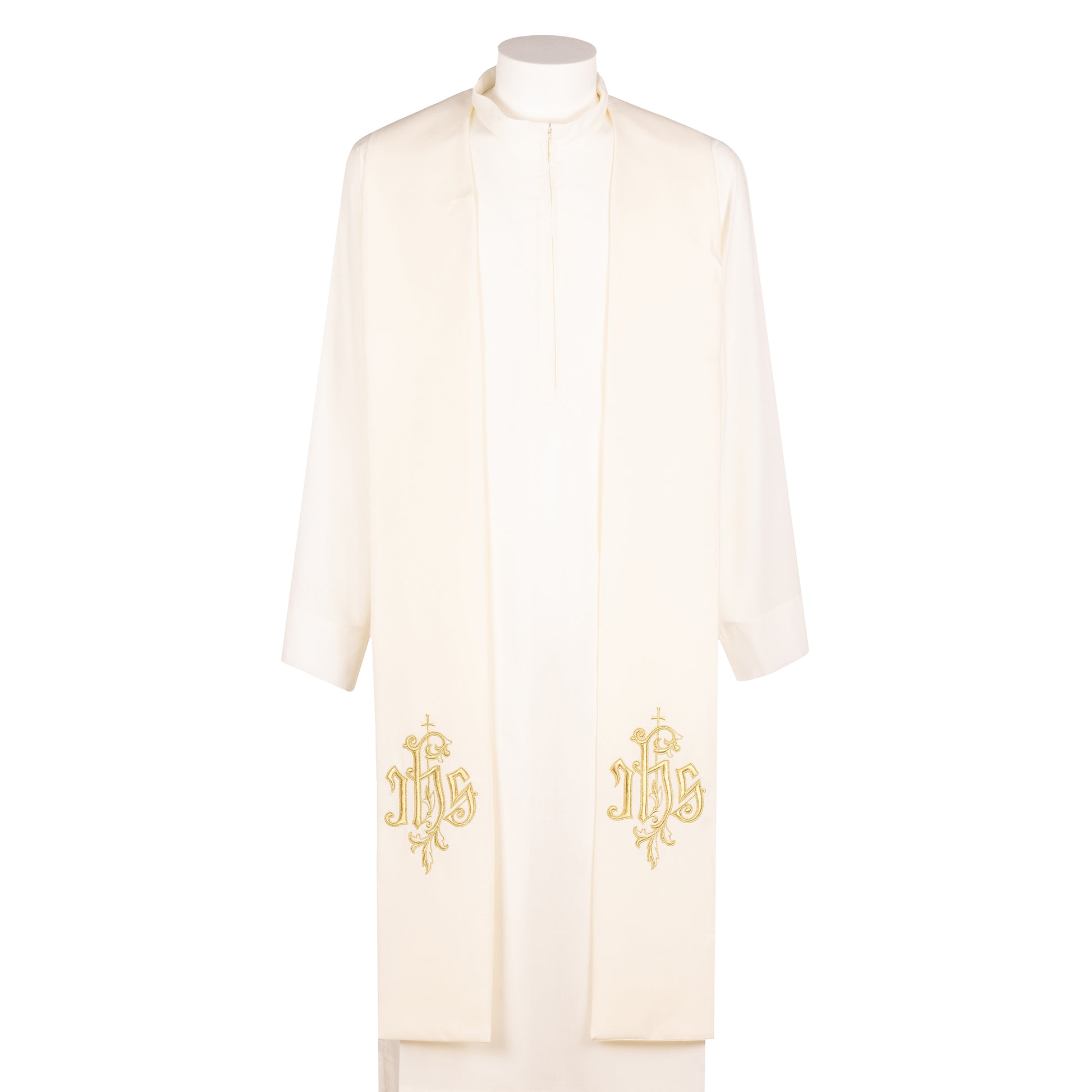 Stola sacerdotale con ricamo JHS dorato