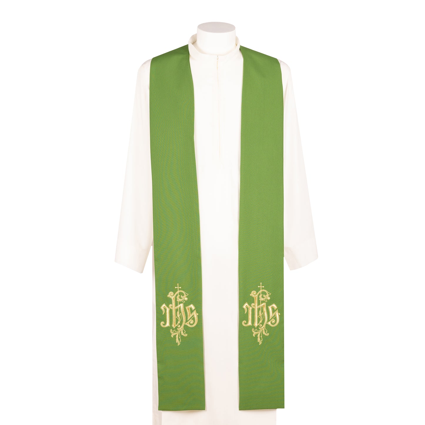 Stola sacerdotale con ricamo JHS dorato