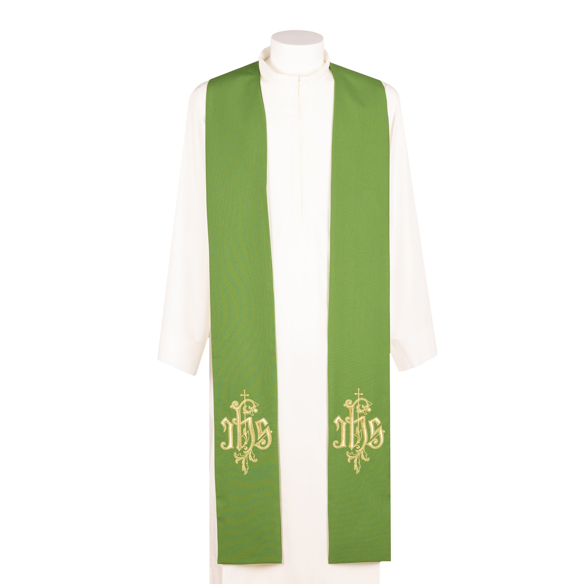 Stola sacerdotale con ricamo JHS dorato