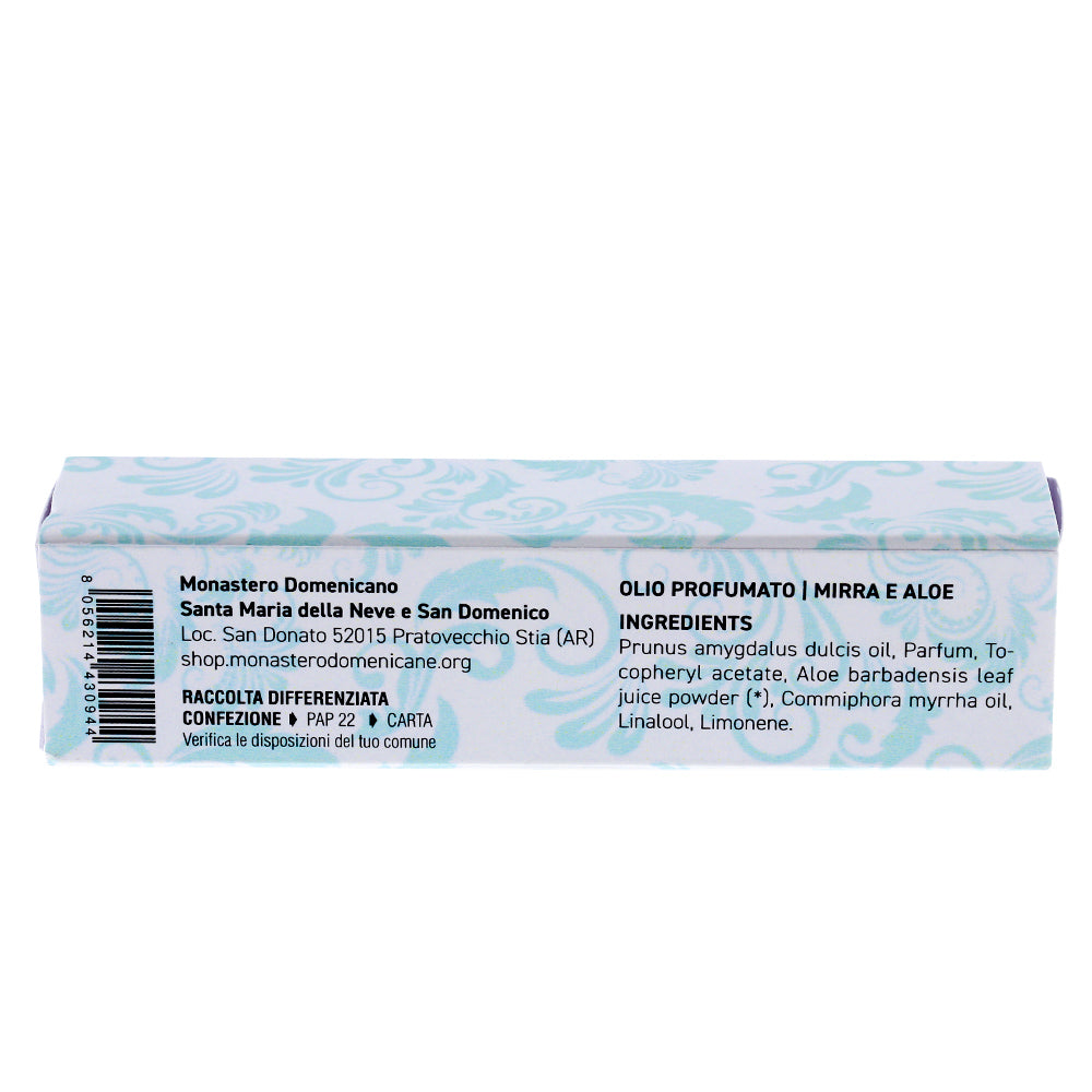 Olio Profumato Mirra e Aloe, Roll-On, Essenze Ispirate alla Sacra Scrittura. 10 ml