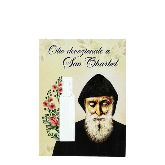 Olio Devozionale San Charbel con Preghiera Multilingue