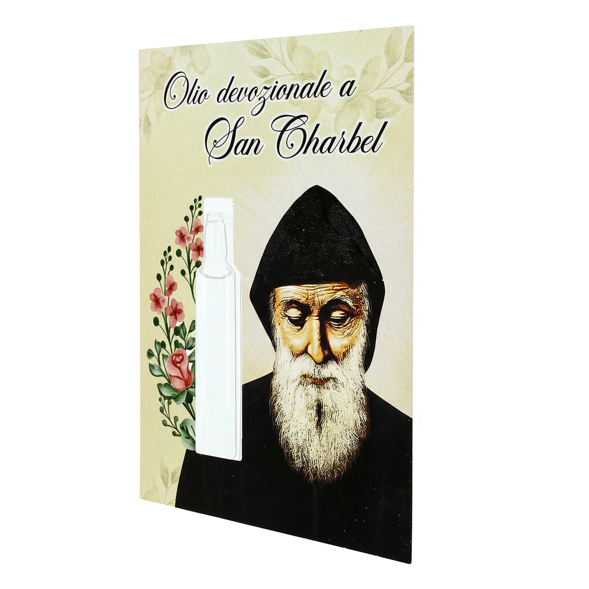Olio Devozionale San Charbel con Preghiera Multilingue