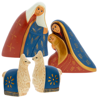 Presepe artigianale sudamericano – Simbolo di fede e cultura natalizia. Altezza 12 cm