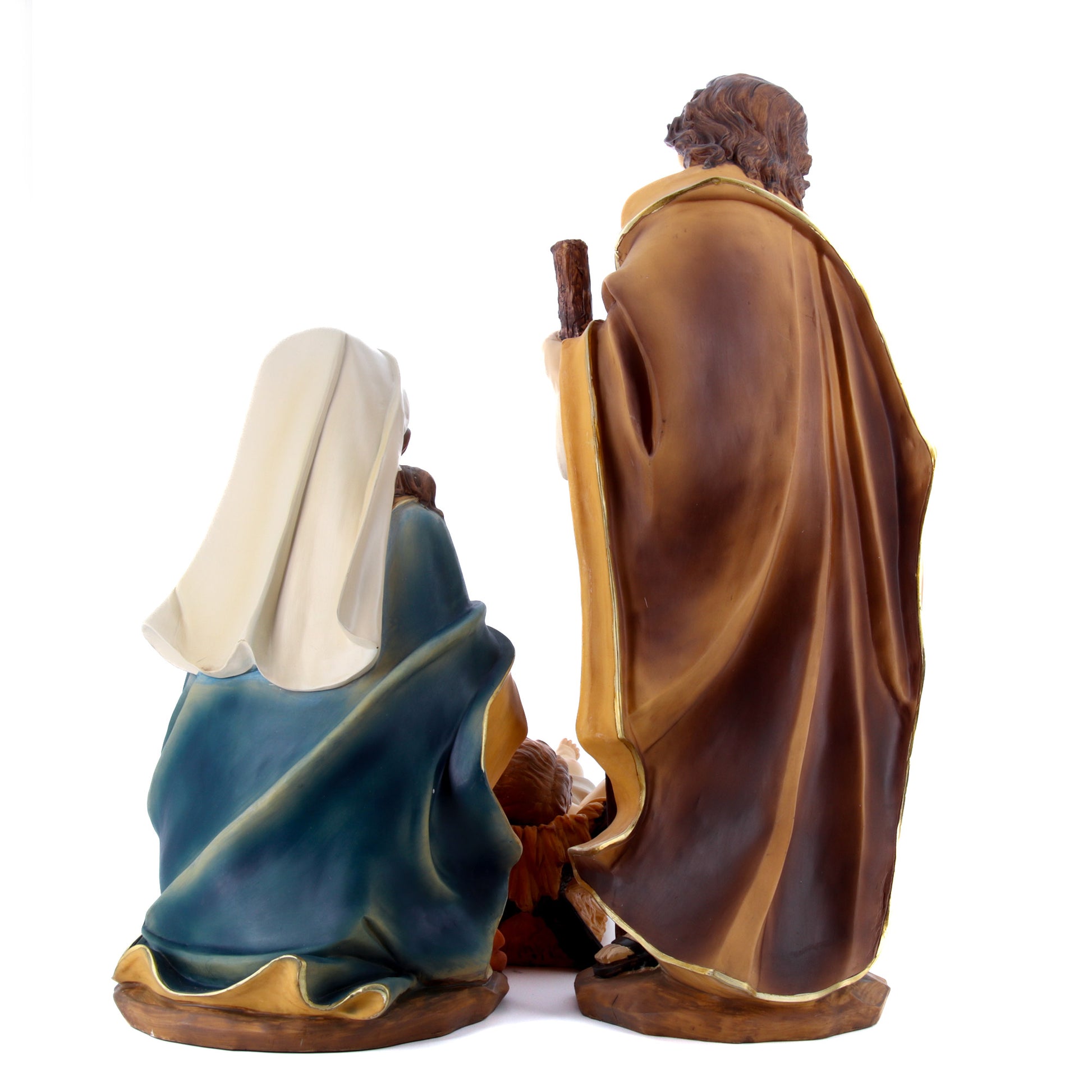 Set Natività completo di San Giuseppe, Maria e Gesù. Altezza 56 cm