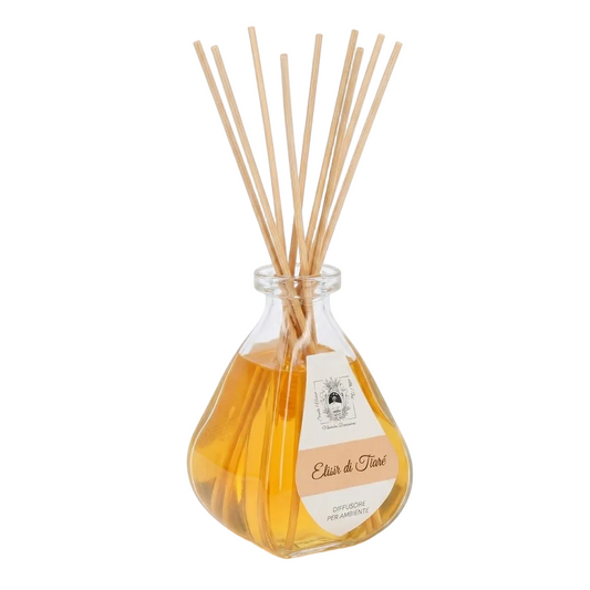 Diffusore per Ambienti, Elisir di Tiarè, con Bastoncini, Profumatore Casa. 250 ml