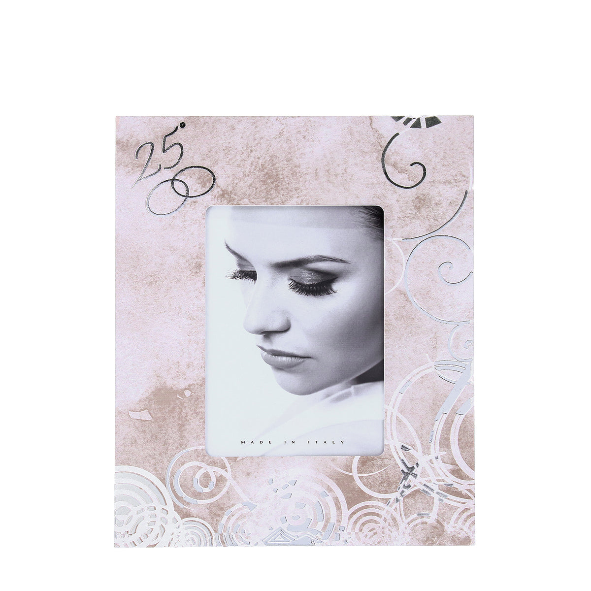 Moldura para fotografias com faixa larga e 25.º aniversário 13x18 cm