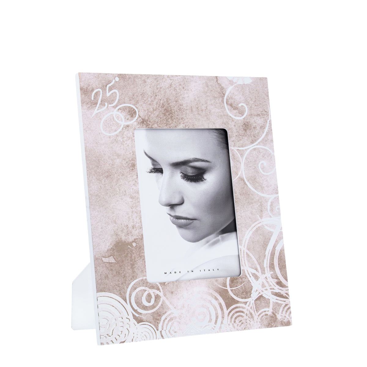 Moldura para fotografias com faixa larga e 25.º aniversário 13x18 cm