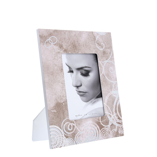 Wide-band photo frame with wedding rings 13x18 cm