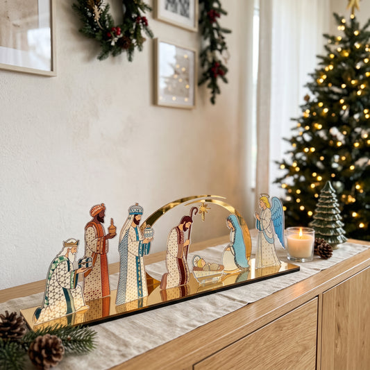 Belén de plexiglás 50x16 cm