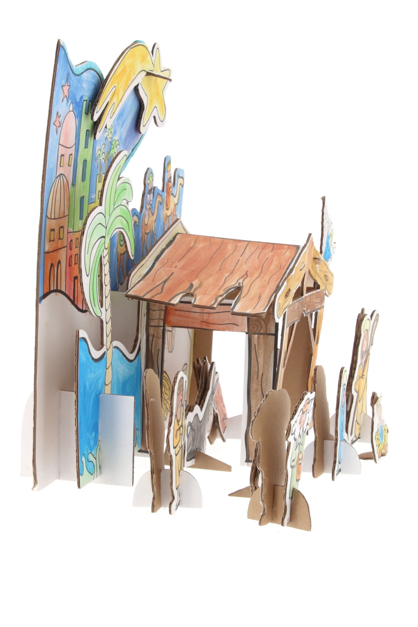 Presepe componibile in cartone per bambini