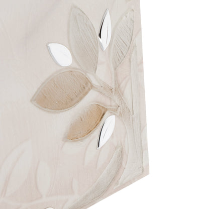 Quadro Sacra Famiglia e Albero della Vita con particolari in argent. Dimensioni 98x48 cm