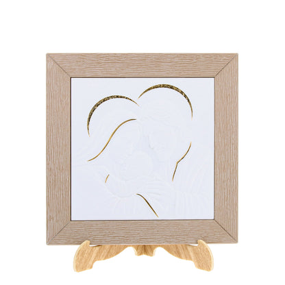 Bild 20x20 cm mit taubengrauem Finish zum Aufhängen oder Aufstellen
