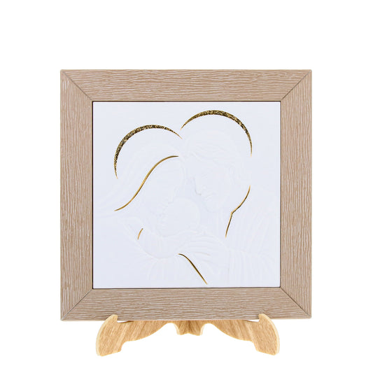 Quadro Sacra Famiglia 20x20 cm Tortora Parete e Tavolo