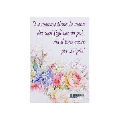 Portachiavi cuore e cordino colorato per mamma e papà. Lunghezza 11,5 cm