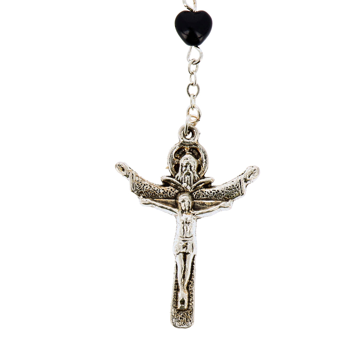 Rosary with 6 mm scarab-colored heart beads