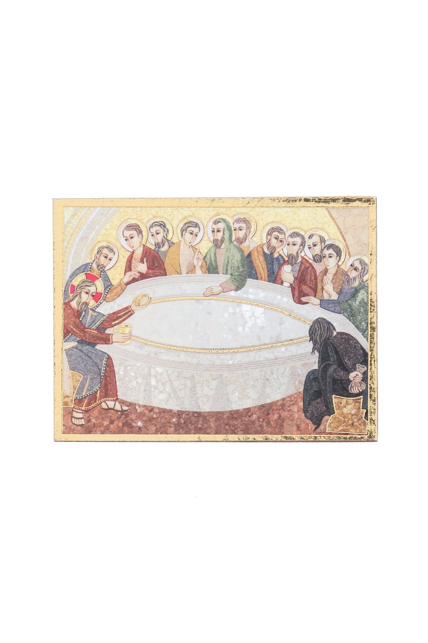 Icona "Ultima Cena". Dimensioni 5,5x7,2 cm
