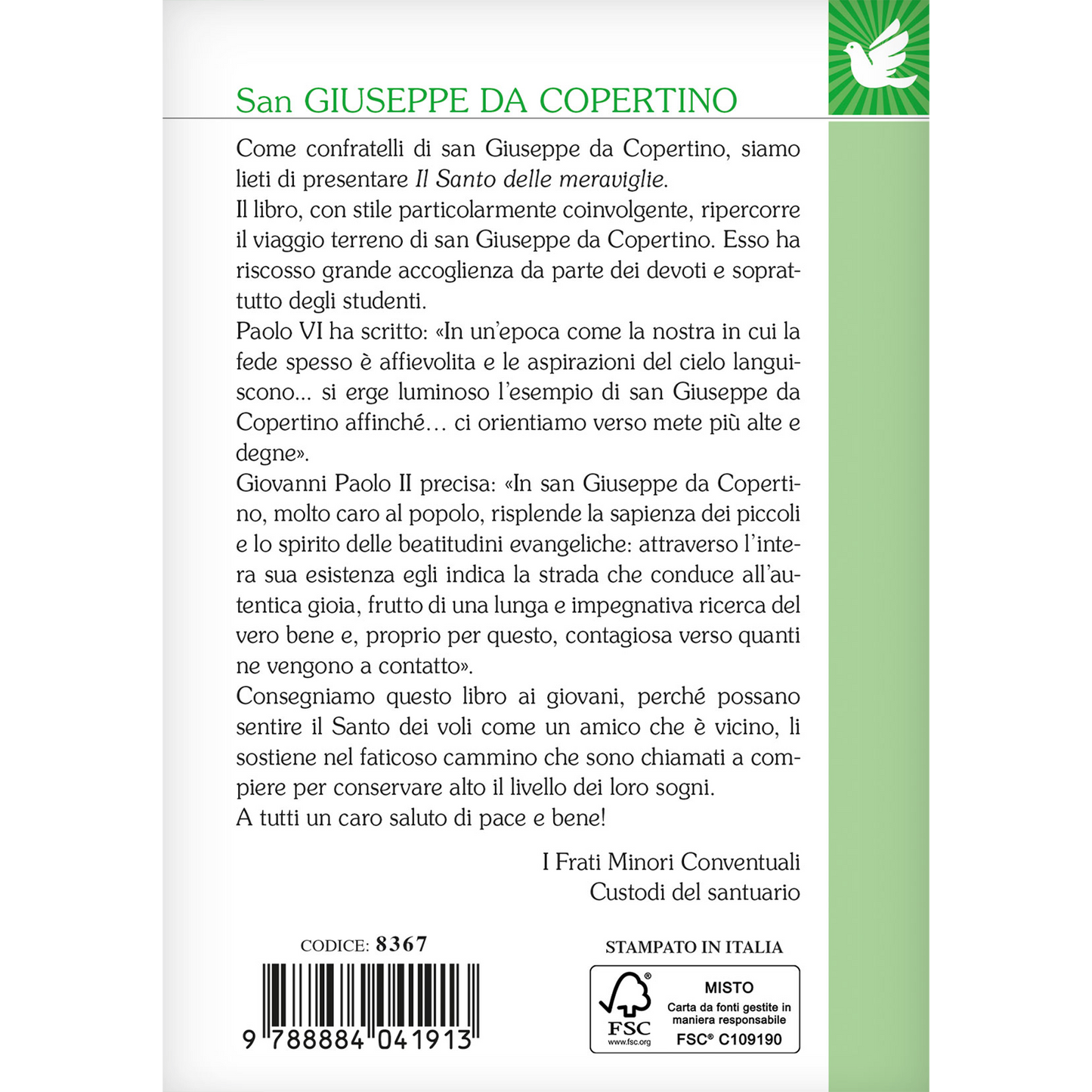 San Giuseppe da Copertino. Il Santo delle meraviglie
