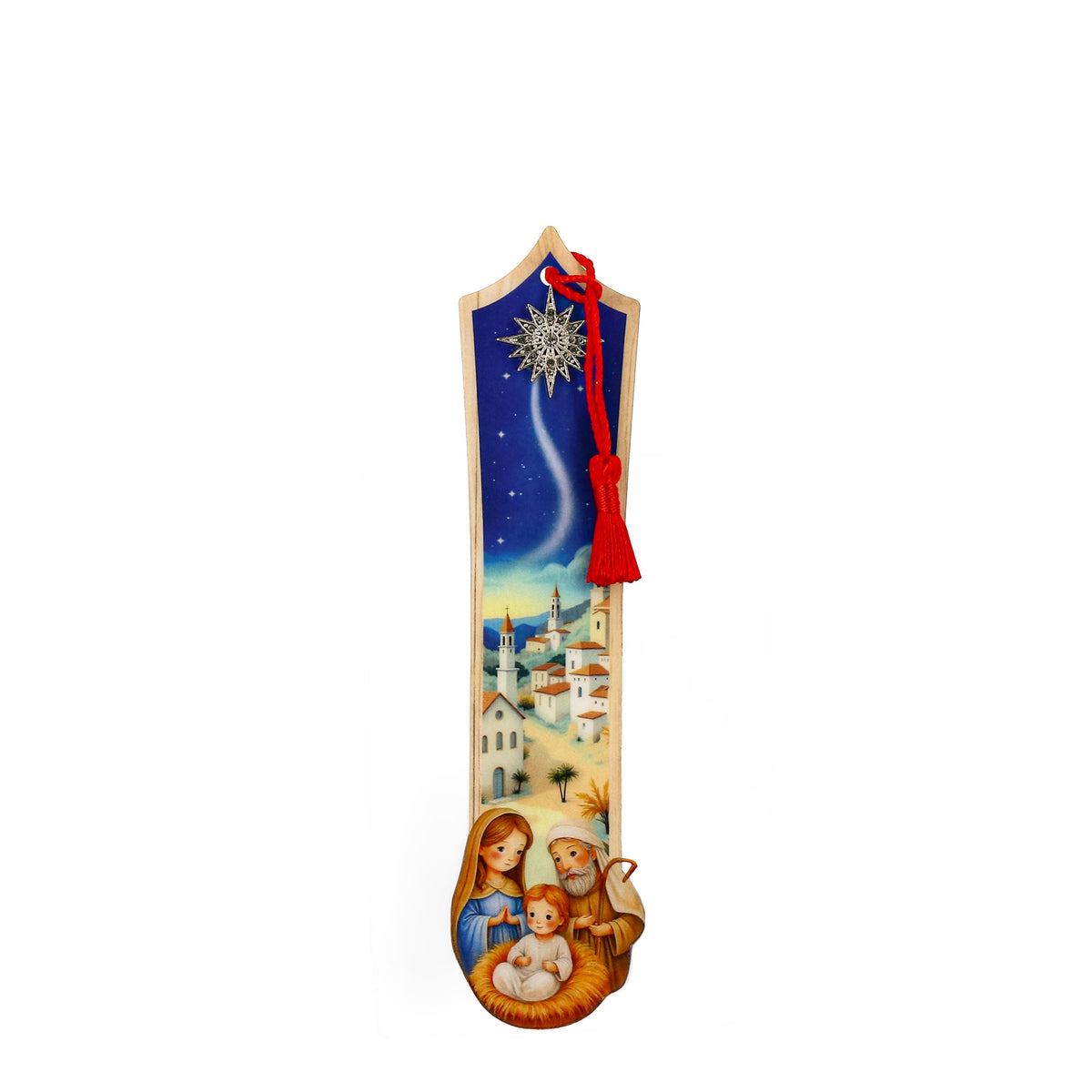 Marcapáginas navideño con estrella de Belén