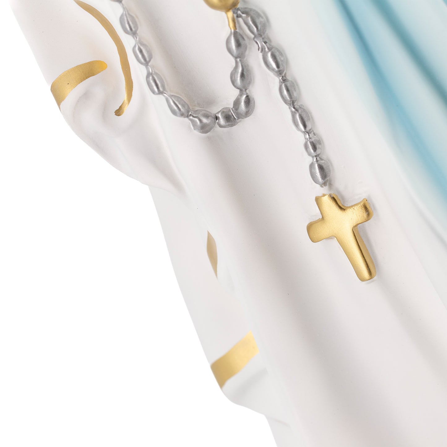 Statua Madonna di Lourdes in resina vuota, occhi in vetro. Altezza 105 cm