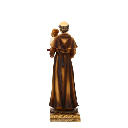 Statue des heiligen Antonius von Padua aus Kunstharz. Höhe 32 cm