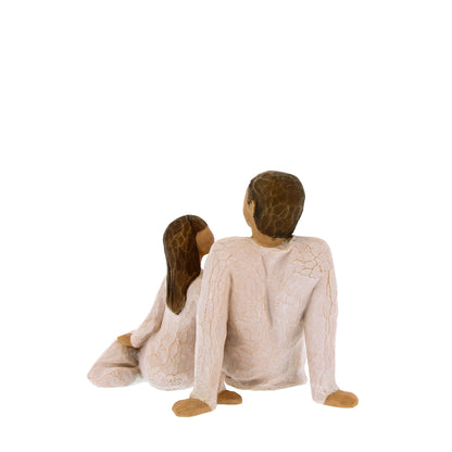 Statua Willow Tree Padre e Figlia in Resina 10 cm