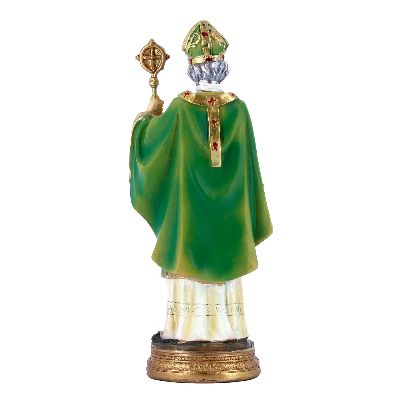 Statua San Patrizio in resina. Altezza 20 cm