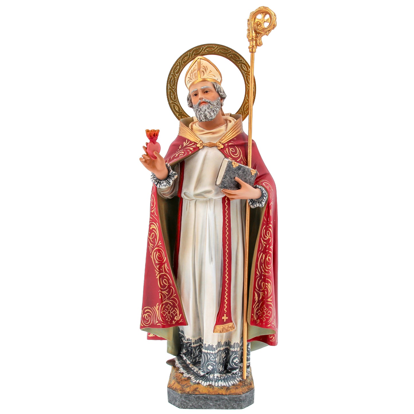 Statua Sant'Agostino 60 cm in Pasta di Legno