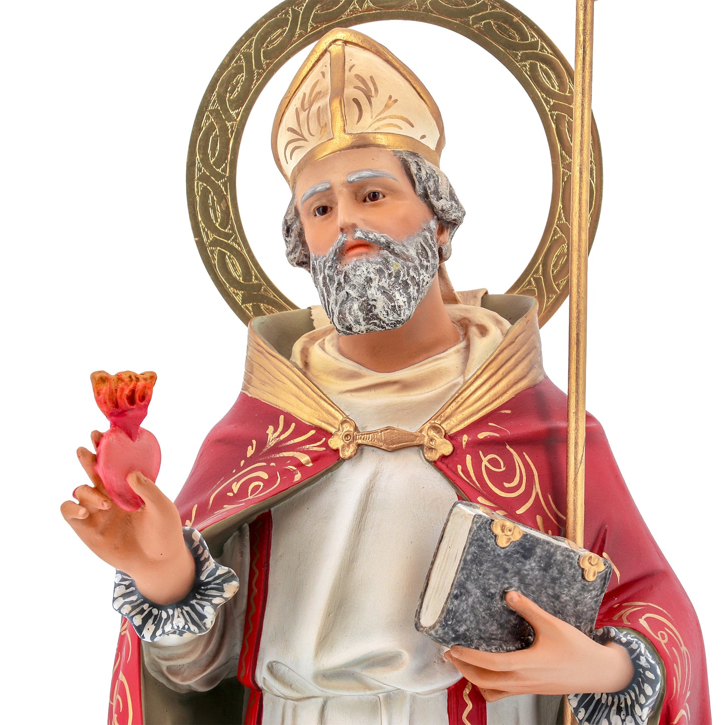 Statua Sant'Agostino 60 cm in Pasta di Legno