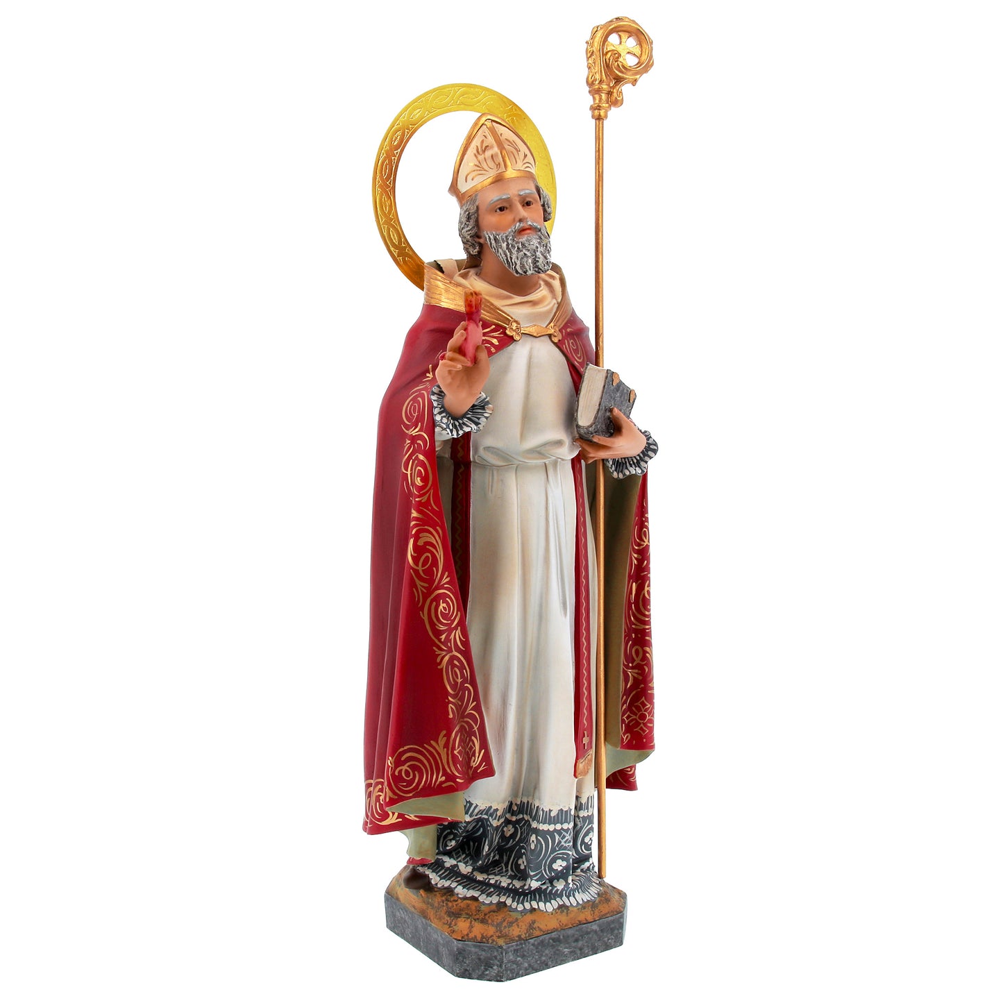 Statua Sant'Agostino 60 cm in Pasta di Legno