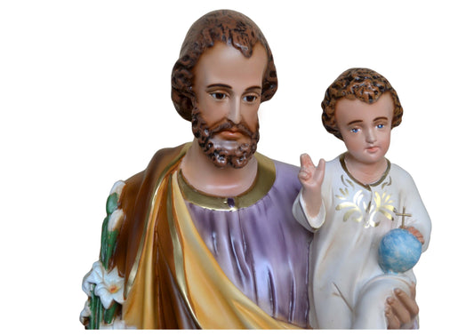 Statua San Giuseppe con Bambino 100 cm | Made in Italy