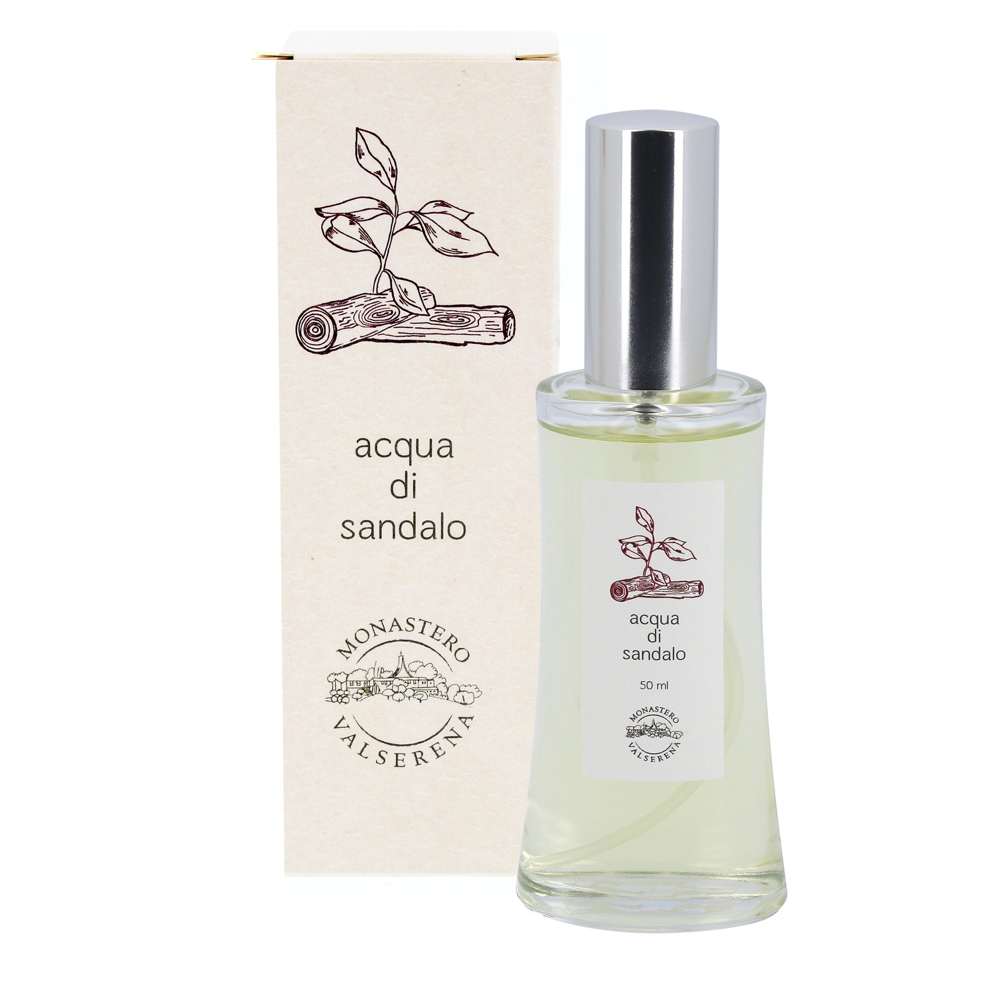 Acqua di profumo, fragranza sandalo. Confezione da 50 ml