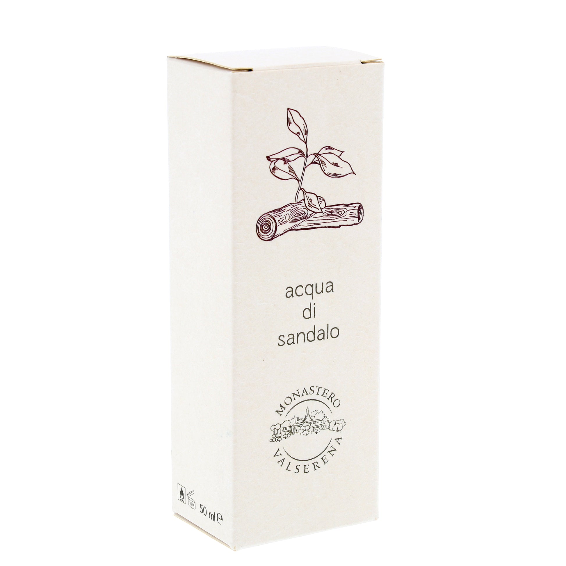 Acqua di profumo, fragranza sandalo. Confezione da 50 ml