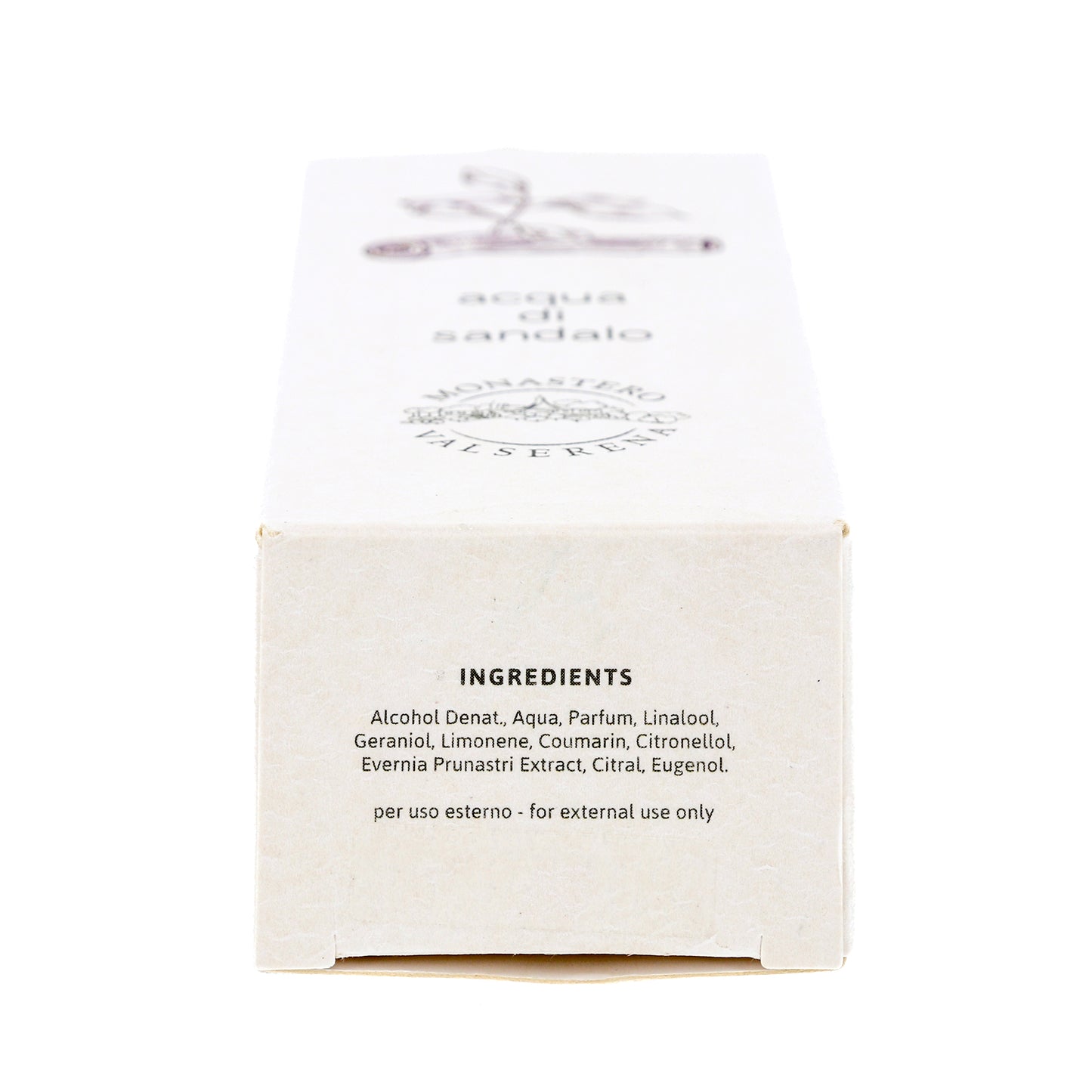 Acqua di profumo, fragranza sandalo. Confezione da 50 ml