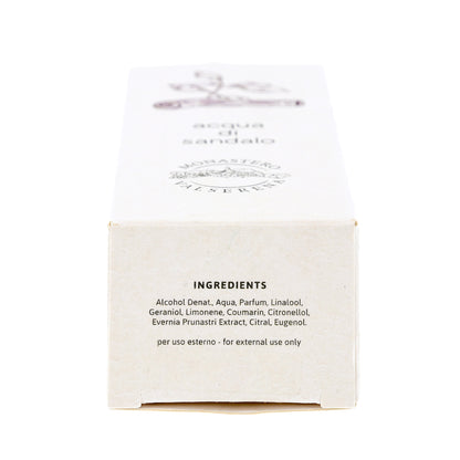 Acqua di profumo, fragranza sandalo. Confezione da 50 ml