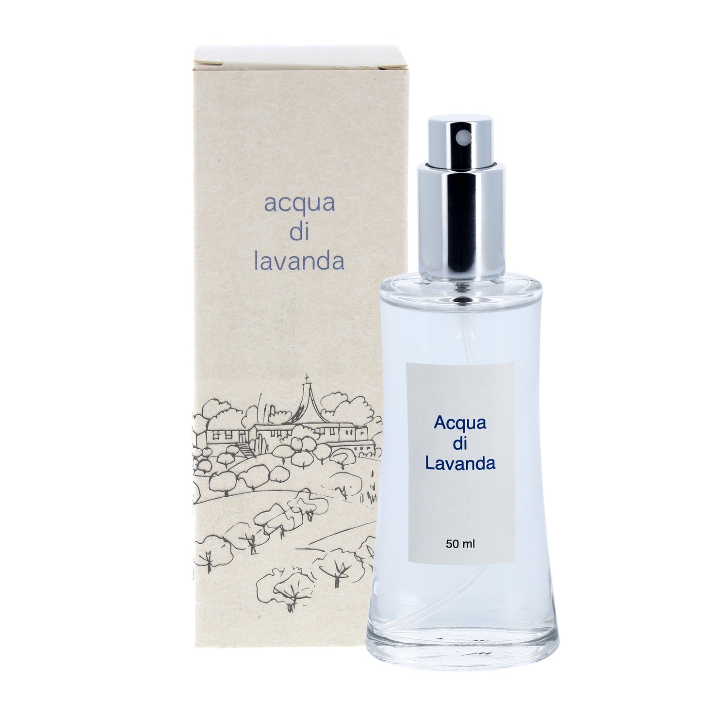 Acqua di profumo, fragranza lavanda. Confezione da 50 ml
