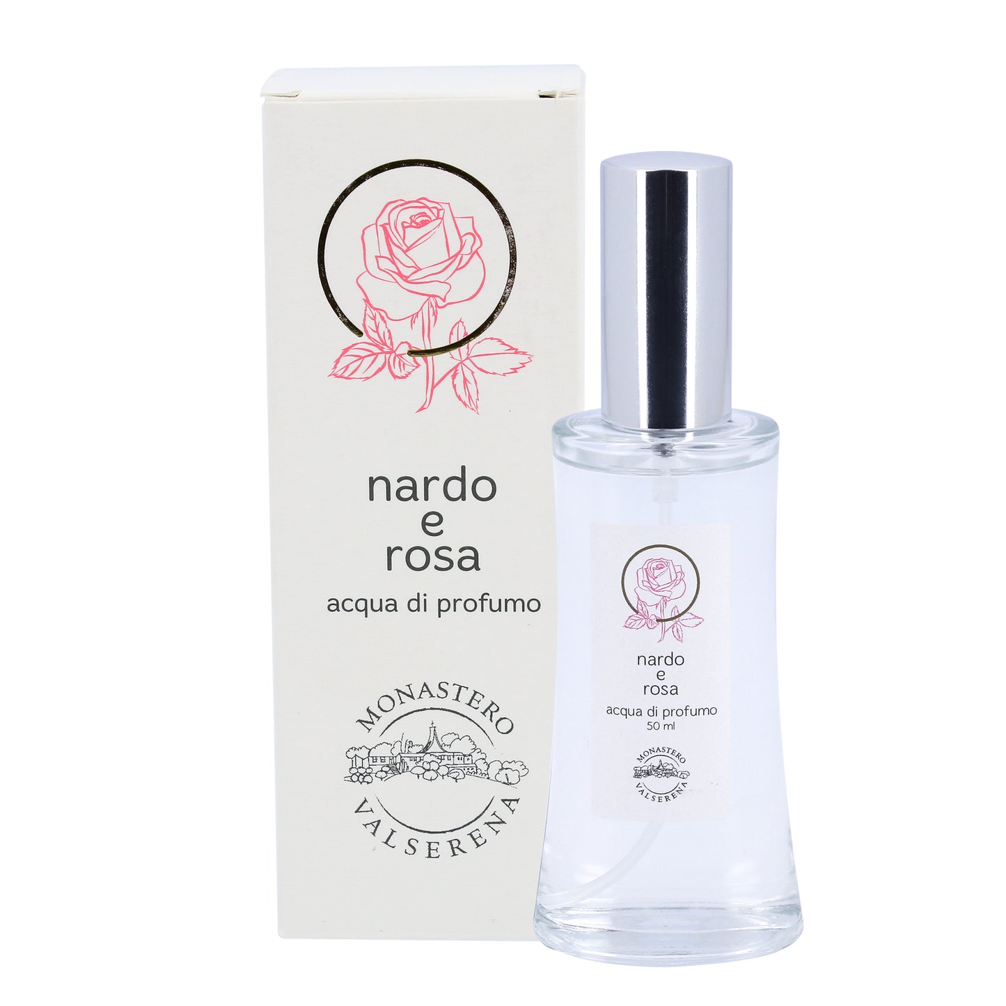 Acqua di profumo, fragranza Nardo e Rosa. Confezione da 50 ml