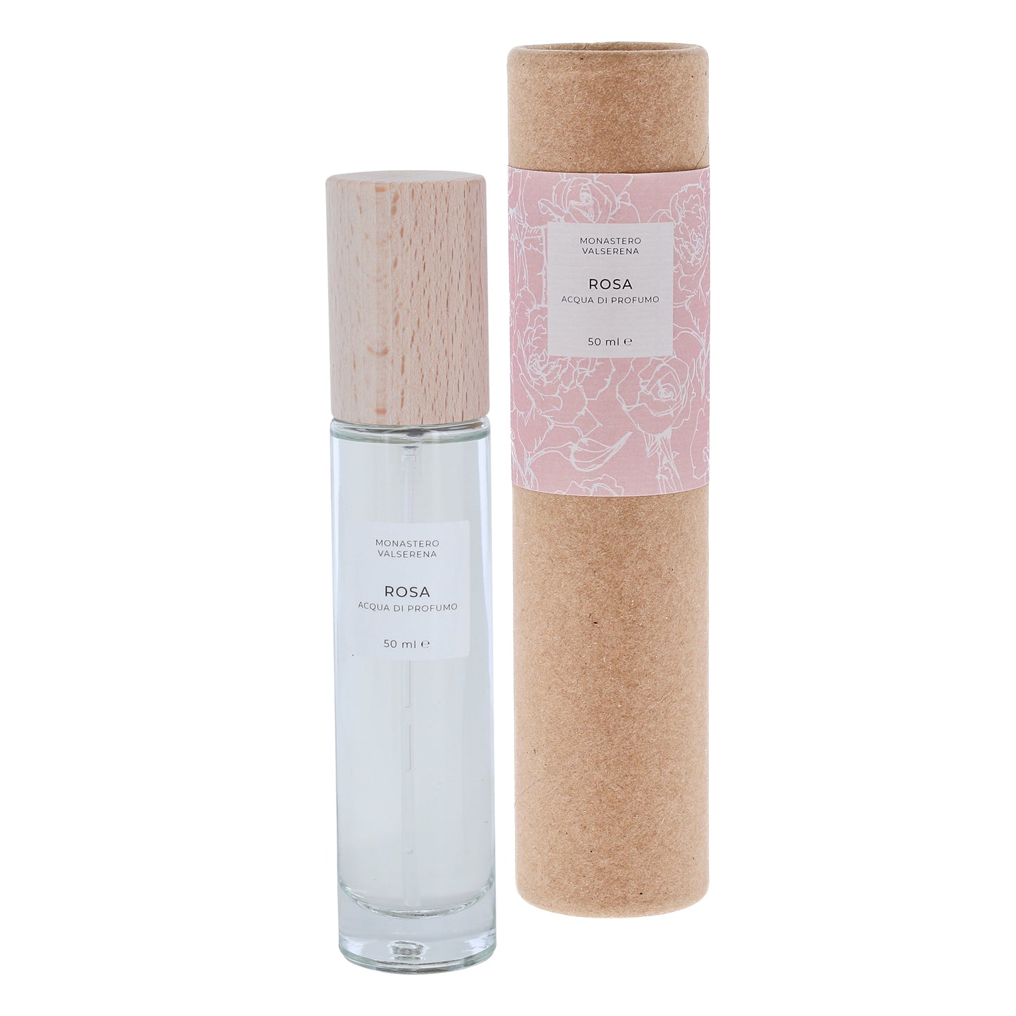 Acqua di profumo, fragranza rosa. Confezione da 50 ml