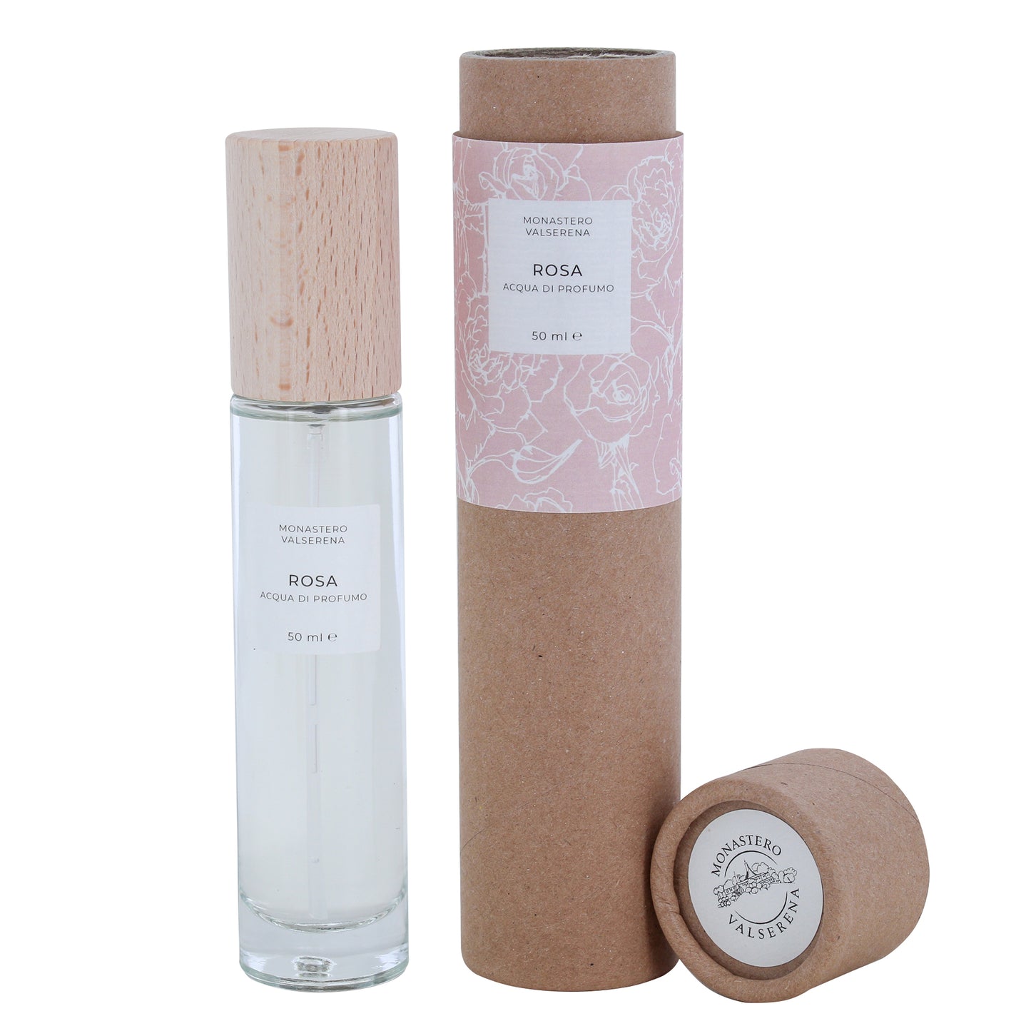 Acqua di profumo, fragranza rosa. Confezione da 50 ml